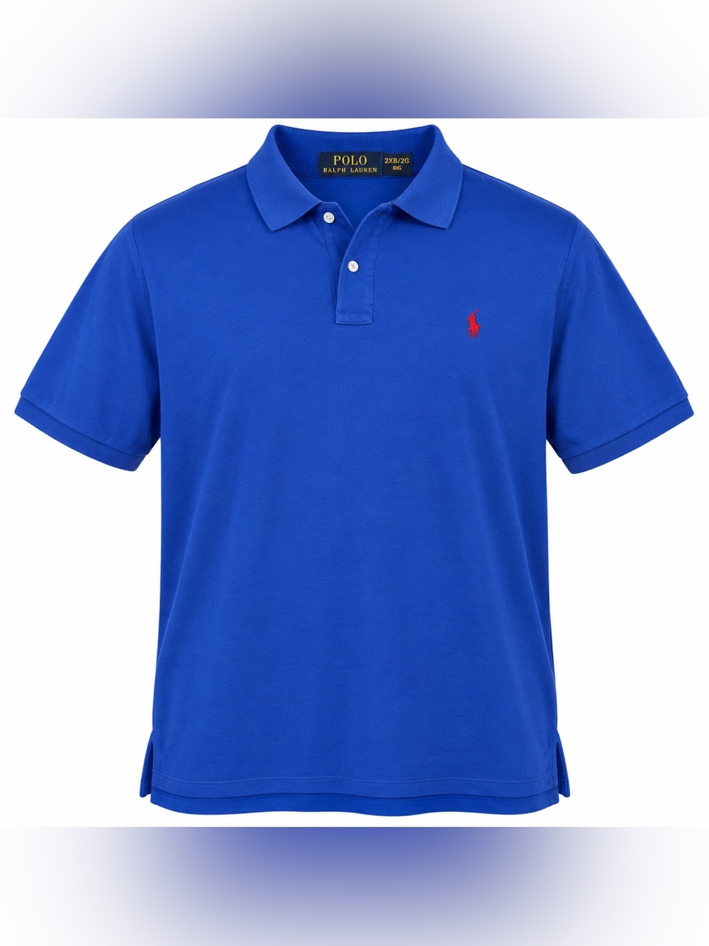 Polo by Ralph Lauren Electric Blue Short-Sleeve Polo with Red Pony